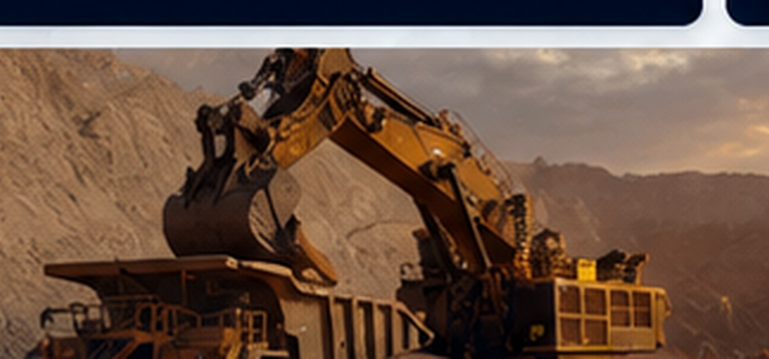 Heavy mining machinery operating in a mine