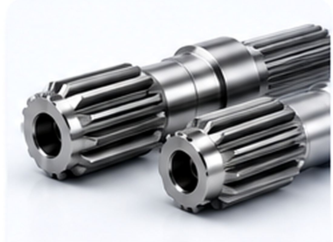 Precision-machined spline shaft profiles
